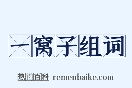 一窝子组词是什么意思的图片